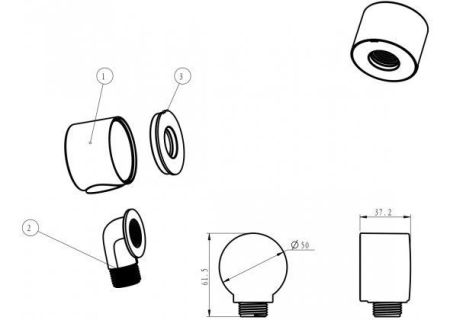 Набор смесителя с гигиеническим душем Aquanet Static 1.01 (с внутренней частью), артикул 00257144