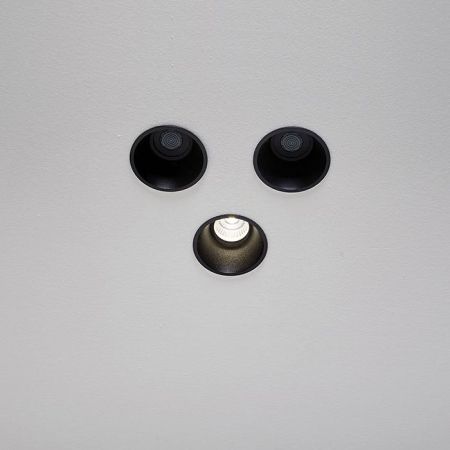 Antonio Lupi Zenit Встраиваемый верхний душ, Ø 8см, прямая струя, цвет: черный, артикул ZENIT11 Nero