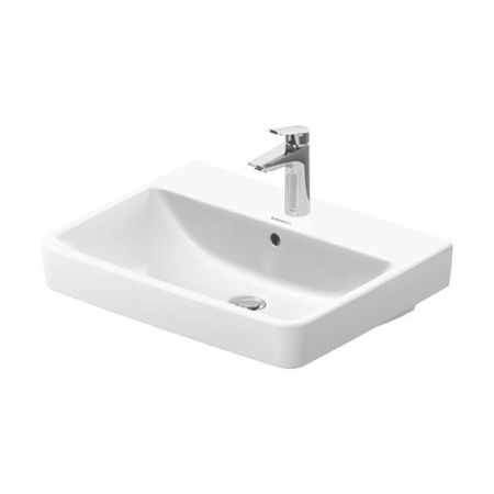 Раковина, Duravit, Duravit No.1, ширина, мм-600, глубина, мм-460, высота, мм-175, тип установки-встраиваемый/подвесной, отверстия для смесителя-1 сквозное, 2 промаркированных, с переливом, материал-керамика, глазуровка снизу, цвет-белый, артикул 23756000002