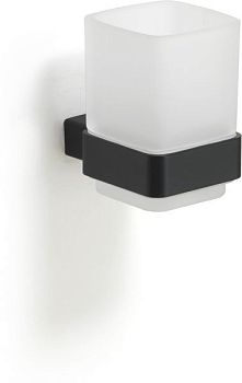 Gedy Lounge, настенный стеклянный стакан, цвет черный матовый