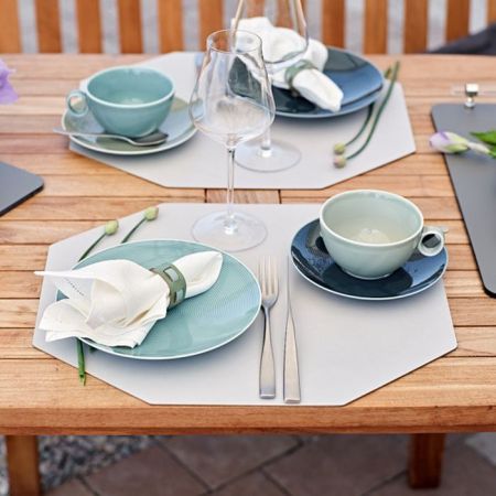 ADJ Шестиугольный плейсмат, 44,5x38 см., цвет: устричный/пепельная роза, артикул 0006.02/07