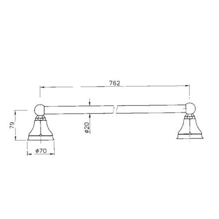 Nicolazzi Teide Полотенцедержатель 76 см, цвет: хром Nicolazzi Teide Полотенцедержатель 76 см, цвет: хром