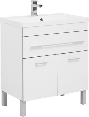 Тумба с раковиной Aquanet Верона 75 белый (напольная 1 ящик 2 дверцы), артикул 00287670