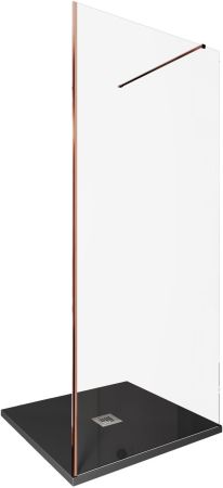 Душевая перегородка Allen Brau Infinity 1 90 3.21011.60 медь браш, артикул 3.21011.60