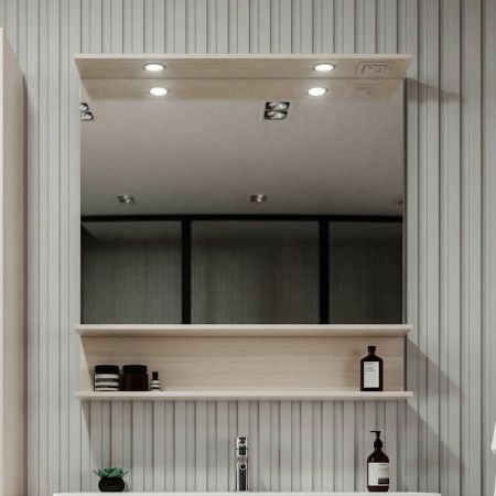 Зеркало Бриклаер ЧИЛИ 90 см, светлая лиственница, артикул 4627125414961