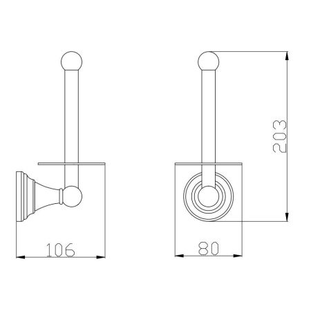 Держатель для туалетной бумаги Rav Slezak MORAVA MKA0402, хром, артикул MKA0402