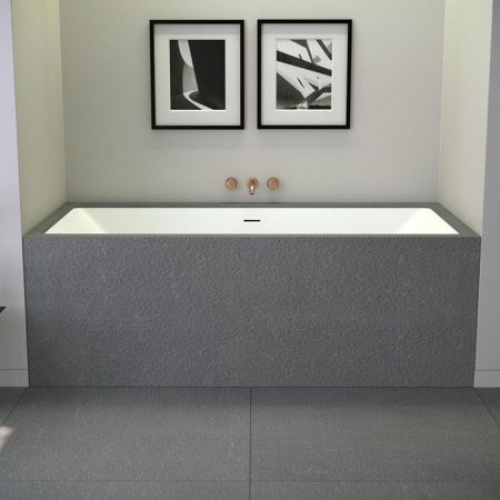 KNIEF Shape Ванна встраиваемая, 180x80xH60cм, с щелевым сливом-переливо click-clack, белая матов(с комплектом ножек) ЦЕНА на 2 ванны из прихода), артикул 0600-750-01