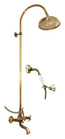 Душевая система Rav Slezak Morava retro MK159.5/3K бронзовый, с ручками МК3
