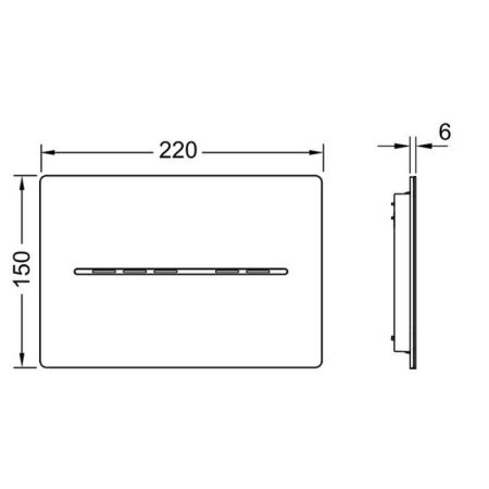 TECEsolid. Панель смыва бесконтактная, 6 В, черная матовая