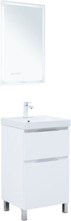 Тумба под раковину Aquanet Алвита New 50 напольная, белый матовый, артикул 00344131