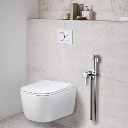 Гигиенический душ VHFW-101CH из латуни в комплекте со смесителем, хром, артикул VHFW-101CH