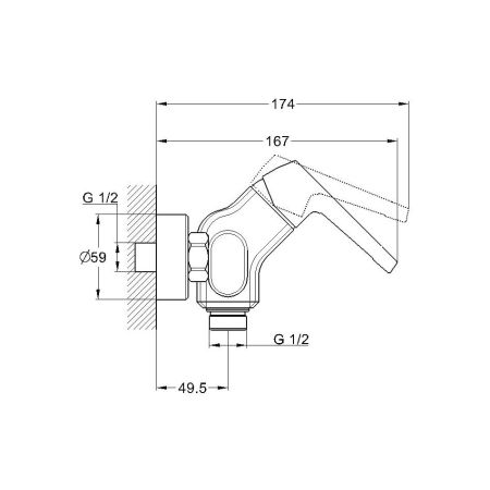 Смеситель для душа G.Lauf LEF5-A232, хром