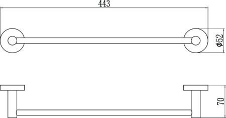 Полотенцедержатель Savol S-408724, хром, артикул S-408724
