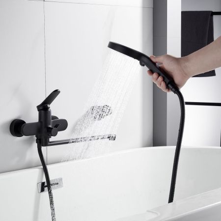 Смеситель для ванны Shevanik S4322H, черный