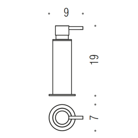 Colombo Mini Дозатор для жидкого мыла подвесной, цвет: хром, артикул B9342.CR