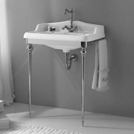 3SC  Консоль Regale 95х60хh77см, с 1 раковиной, сифоном, полкой и полотенцедердателями,цвет: хром