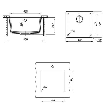 Кухонная мойка Florentina МАДЕНА 22.505.C0400.202, шампань, артикул 22.505.C0400.202
