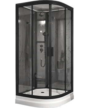 Душевая кабина Timo Premium ILMA Black ILMA901B, 100x100x222