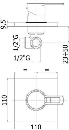 Смеситель для душа Paffoni West WS010CR (с внутренней частью), артикул WS010CR