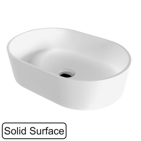 Умывальник WHITECROSS Emerald 55x37 (белый мат) иск. камень, артикул 0704.055037.200