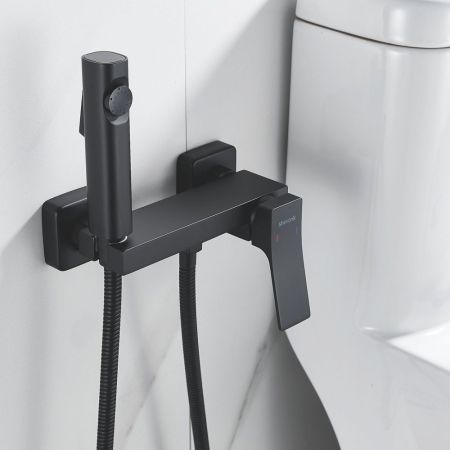 Гигиенический душ со смесителем Shevanik S4005H-1, черный