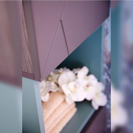 Комплект мебели для ванной Бриклаер КРИСТАЛЛ 50Z, графит/муссон, артикул КРИСТАЛЛ 50Z