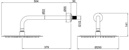Верхний душ Allen Brau Infinity 5.21019-31 черный матовый, артикул 5.21019-31