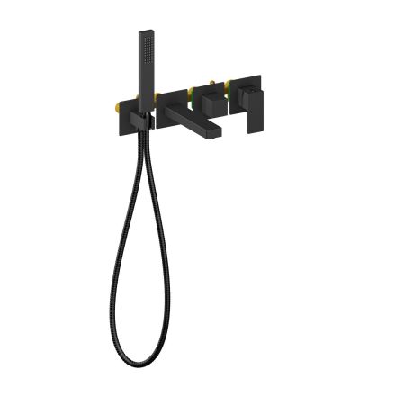 Смеситель встроенный для ванны с душем Timo Selene 2014/03YSM черный, артикул 2014/03YSM