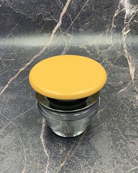 White Ceramic, донный клапан CLICK CLACK с керамической накладкой, цвет оранжевый матовый