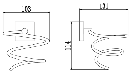 Держатель для фена Savol S-009555, хром, артикул S-009555