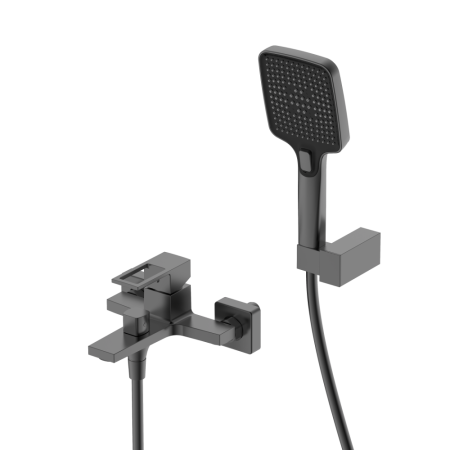 Смеситель для ванны с душем DQ Dortmund короткий излив графит (DA1713206), артикул DA1713206