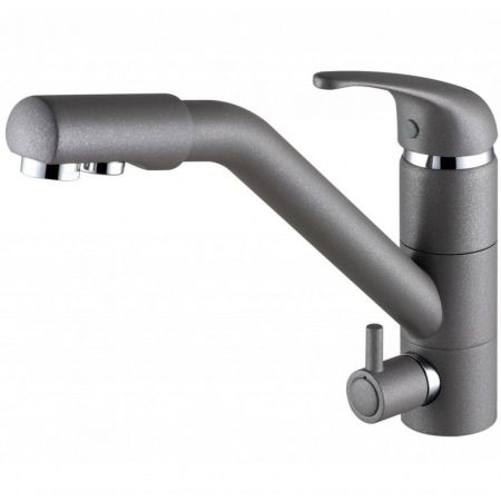 Смеситель для кухни Paulmark Hessen He213017-402 Серый металлик, артикул He213017-402