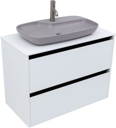 Тумба под раковину Allen Brau Activity 90 1.34005.WM белый матовый/черный браш, артикул 1.34005.WM