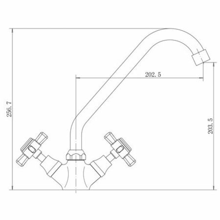 Смеситель для кухни FASHUN A4124, хром