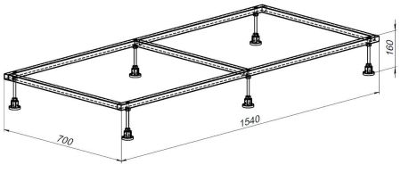Каркас для поддона Allen Brau 160х80 8.00007, артикул 8.00007