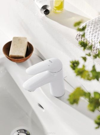 Смеситель для раковины GROHE Eurostyle с донным клапаном, белая луна (23707LS3)