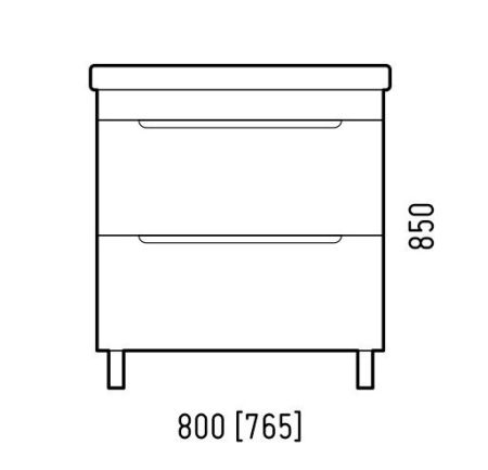 Тумба "Мадисон 80 Z2", Люкс белая, Сомо 80 / Фостер 80, артикул SD-00001088