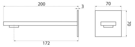 Излив для ванны CEZARES UNIKA-SCV