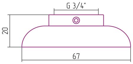 Отражатель декоративный н/ж "СТИЛЬЕ" (d вн. - 3/4") (Белый), артикул 12100-0034