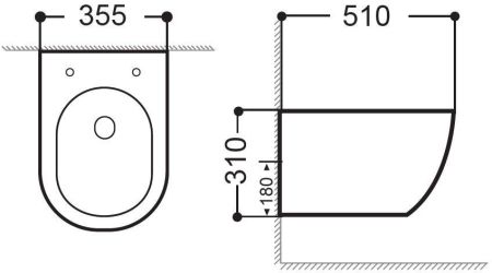 Биде подвесное Aquanet Cetus 2.0 B2 LX-1057, артикул Cetus 2.0 B2