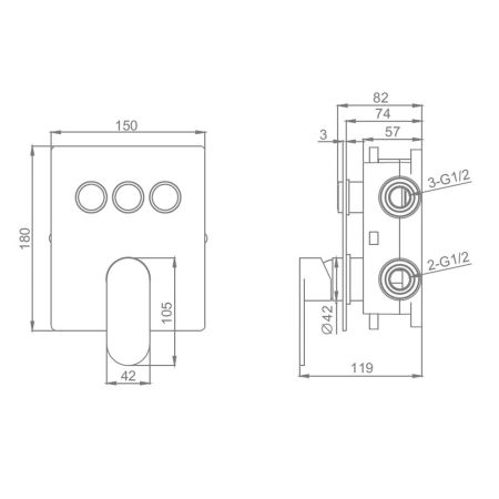 Смеситель для душа Raglo R50.273.03, золотой сатин
