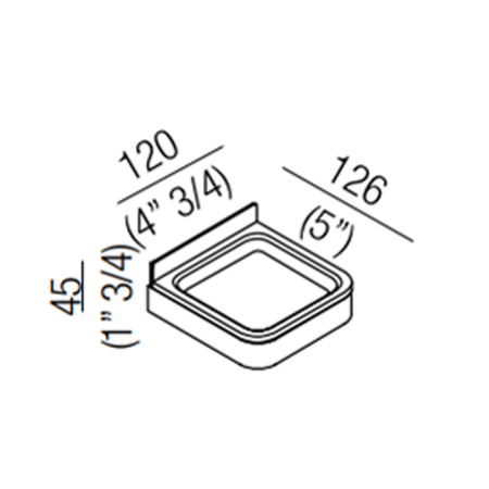 Agape Memory Мыльница, цвет: полированый/белый Cristalplant, артикул AMEM851AZ
