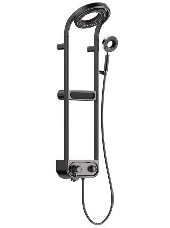 AQM 8004B Душевая система для душа с термостатом,  Черный