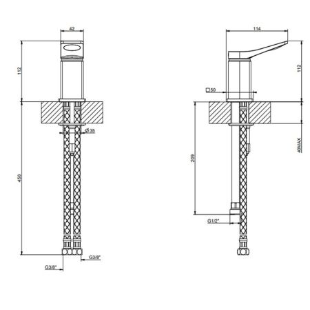 GESSI Rilievo Рычаг удаленного управления., цвет: nero XL, артикул 59047#299