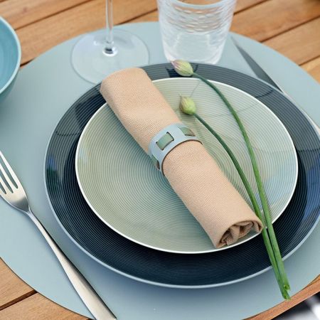 ADJ Кольцо для салфеток Bottega, D5 см., цвет: небесный/эвкалипт, артикул 010.B.50/60