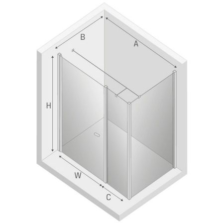 Душевое ограждение NEW TRENDY NEW SOLEO 110x110x195 K-0637 (хром), артикул K-0637