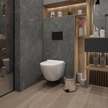 Унитаз подвесной Maretti Elena безободковый с микролифтом, EA10PBM93-844, белый, артикул EA10PBM93-844