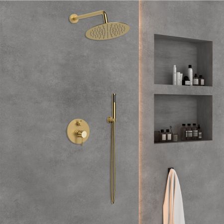 Душевой комплект Desire VSFW-1D1GM, встраиваемый, 2 режима, брашированное золото, артикул VSFW-1D1BG