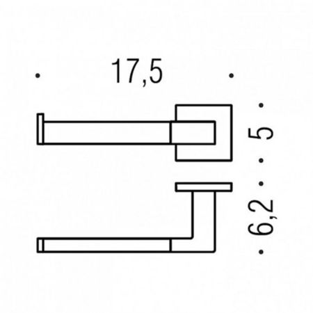 Colombo Basic Q Держатель для т/б., Dx, подвесной, цвет: черный матовый, артикул B3708D.NM