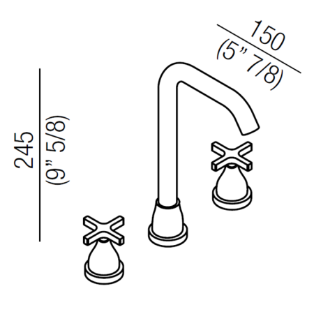 Agape Memory Смеситель для раковины , на 3 отв., цвет: хром, артикул AMEM315S